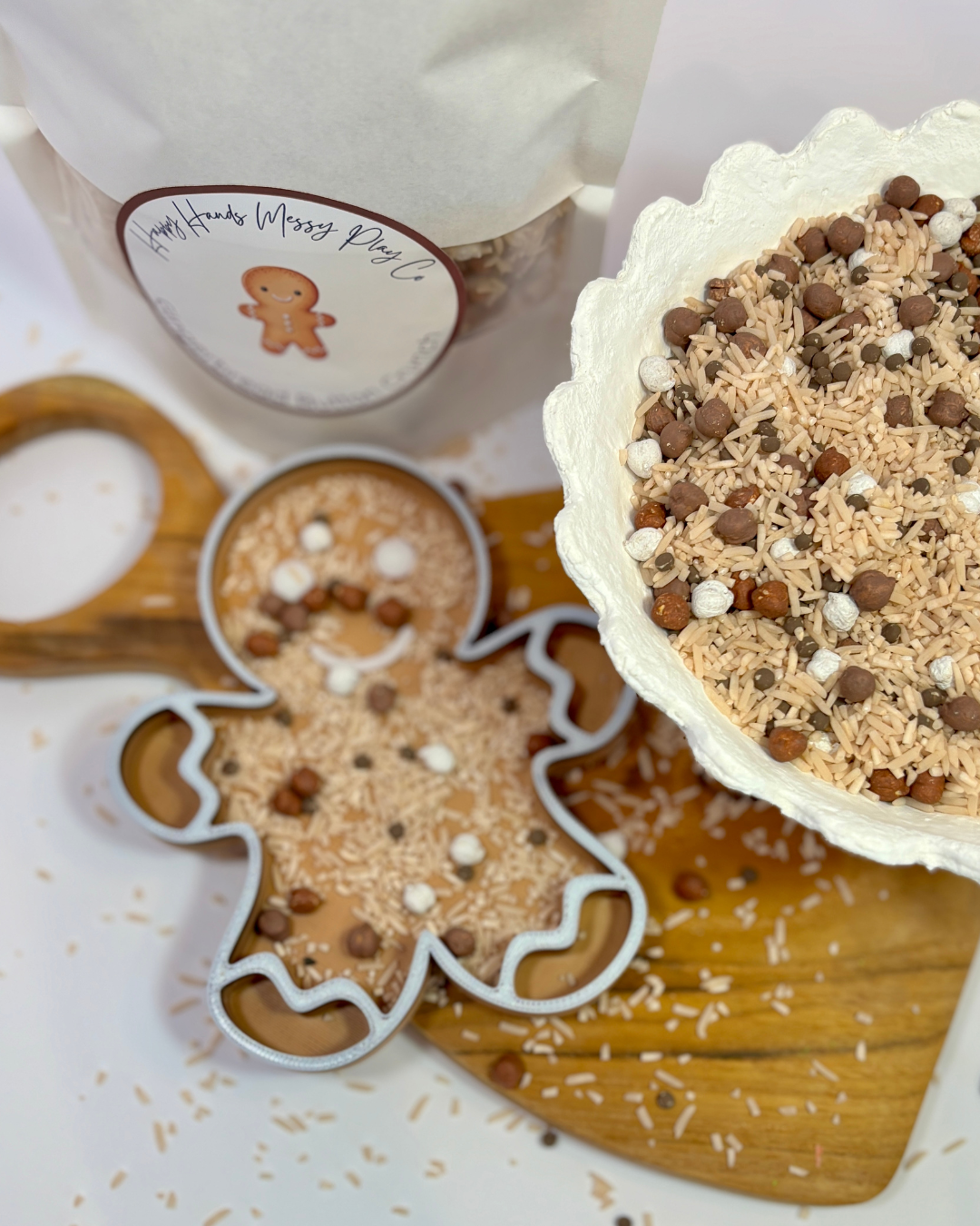 Gingerbread Button Crunch | Christmas Sensory Base