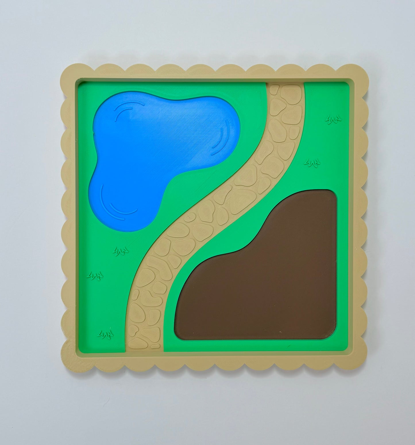 Spring Garden Scene Tray