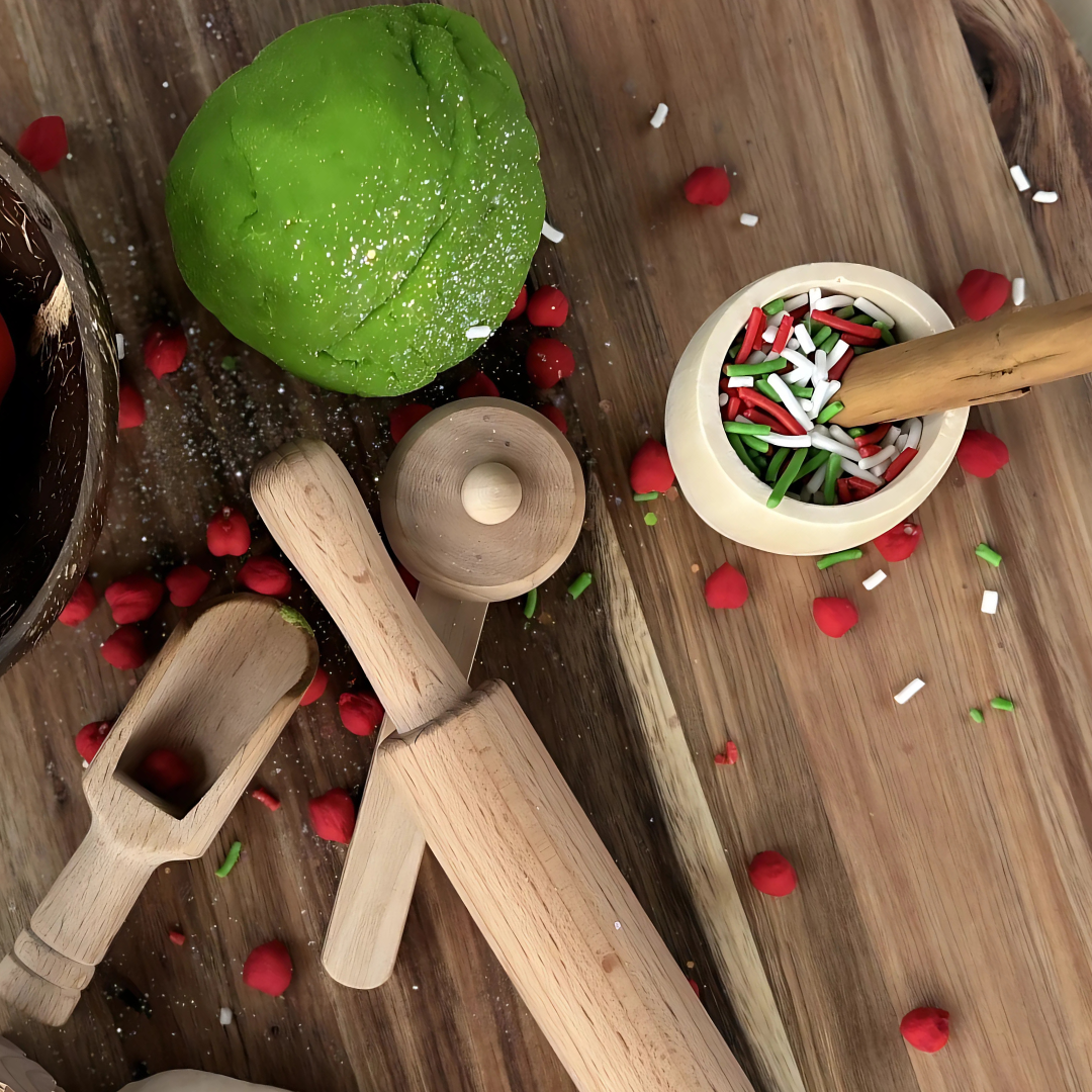 Mini Wood Bowl and Spoon Set