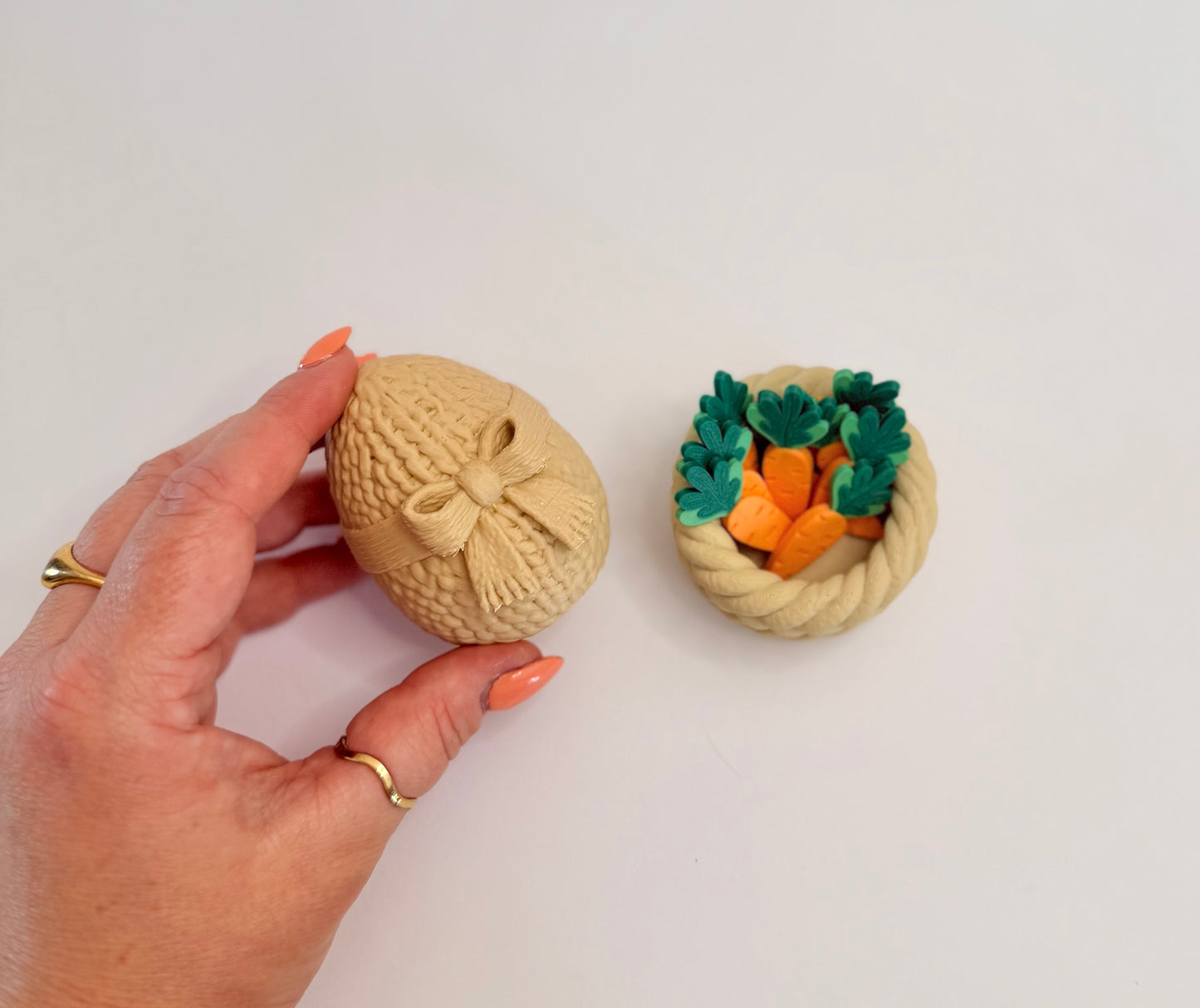 Knit Egg + Nest Bowl (Loose Part Pair)