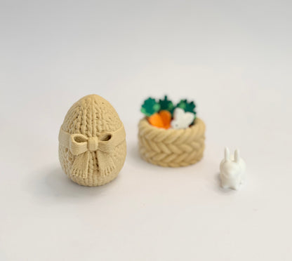 Knit Egg + Nest Bowl (Loose Part Pair)