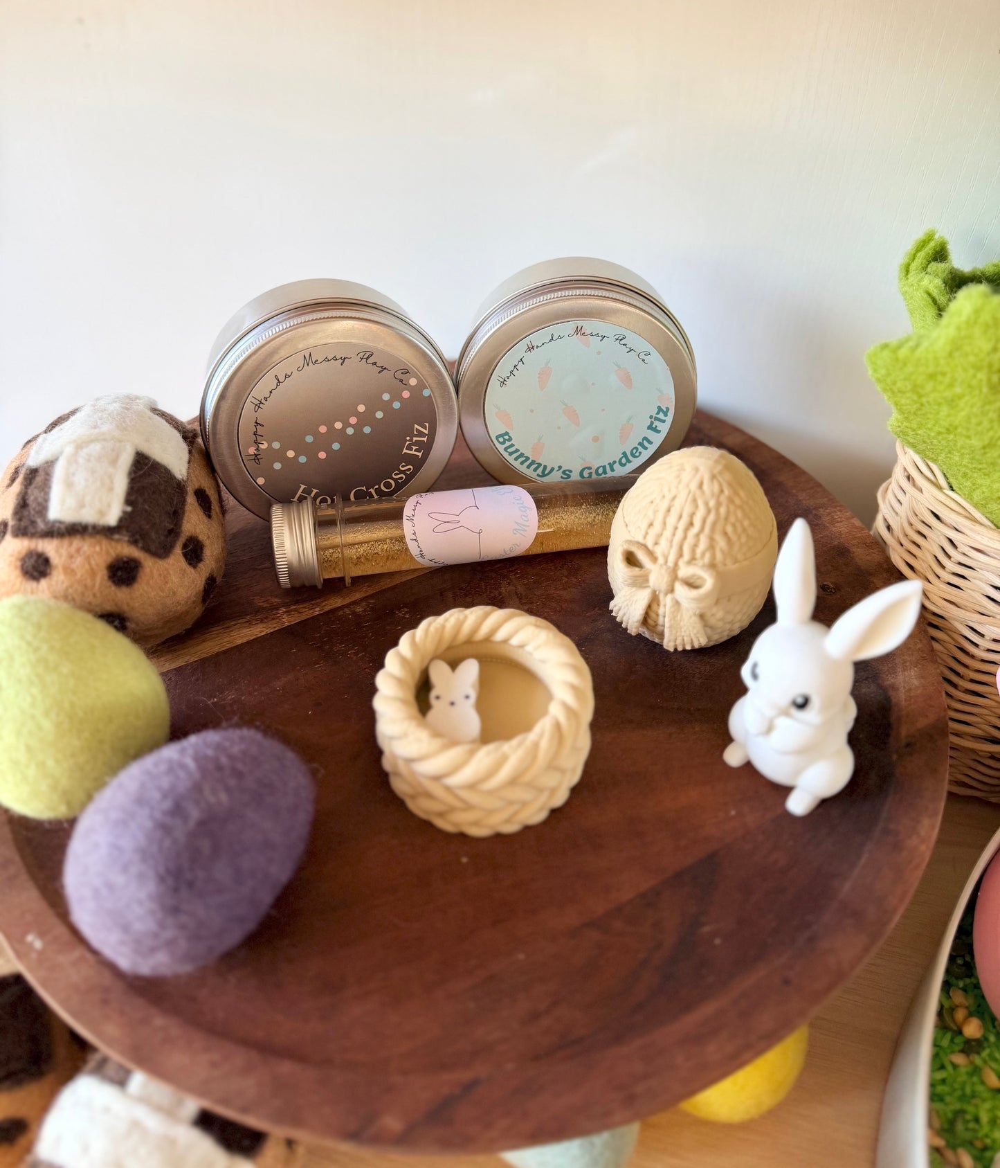 Knit Egg + Nest Bowl (Loose Part Pair)