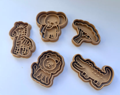 Jungle Animal Playdough Cutter Set