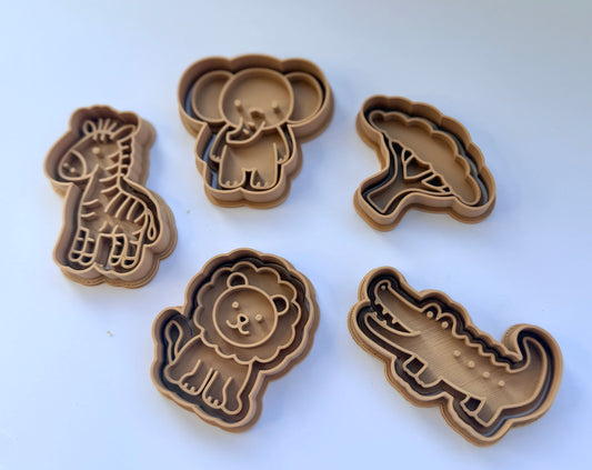 Jungle Animal Playdough Cutter Set