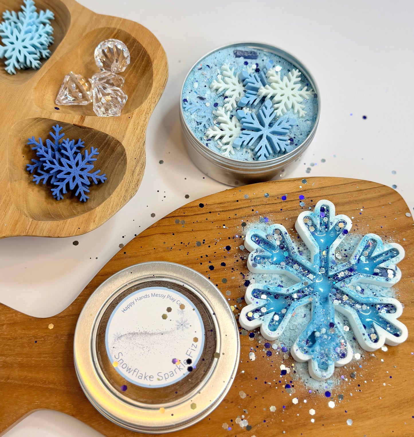 Snowflake Mini Play Tray