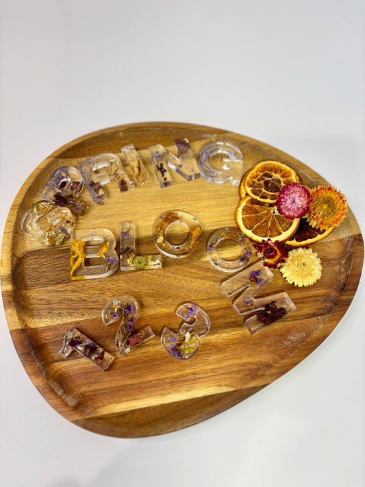 Floral Resin Alphabet & Number Set