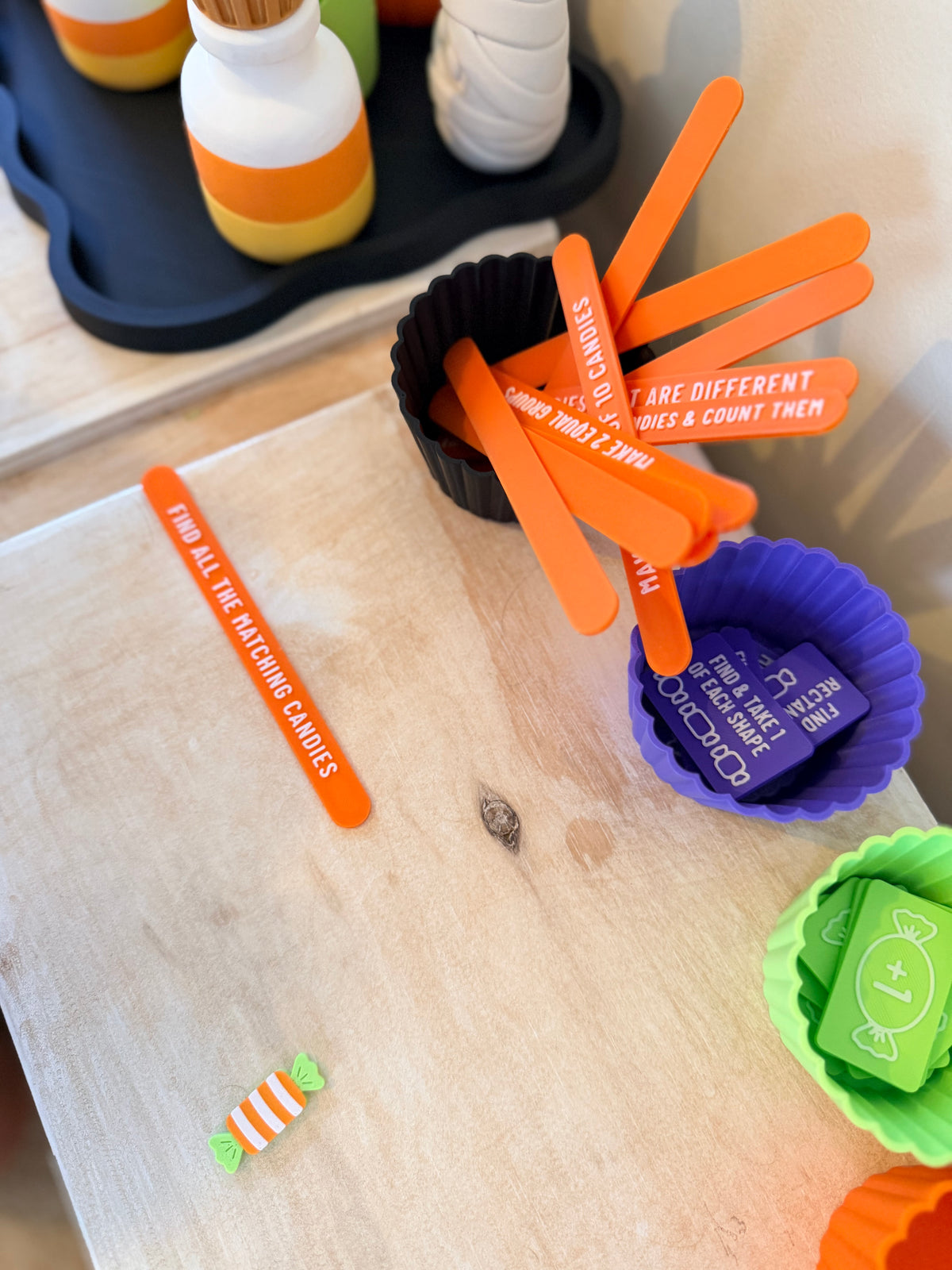 Scalloped Halloween Sensory Cups – Set of 4